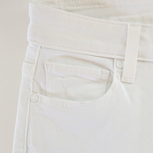 Paige Cindy Crop High Rise Straight Ankle Jeans in Crisp White / Size 25 - Picture 10 of 14